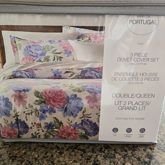 Brandnew 3-Piece Cotton Duvet Cover Set SYLVIE - Multi-Colour by Distinc… - Picture 3 of 6